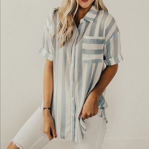 **NWT** ROOLEE Plus Size Stripe Blouse